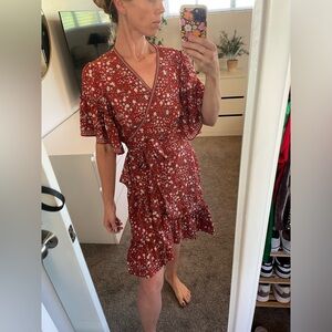 Max Studio Floral Wrap Dress (size: M)